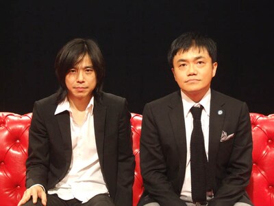 「ゲストとゲスト」より宮本浩次（写真左）と水道橋博士（右）。