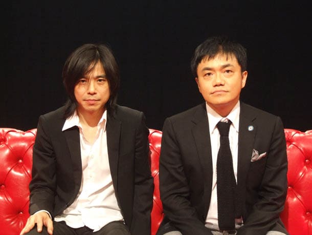 「ゲストとゲスト」より宮本浩次（写真左）と水道橋博士（右）。