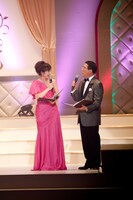 3年連続で司会を務めた木佐彩子、徳光和夫（写真左から）。