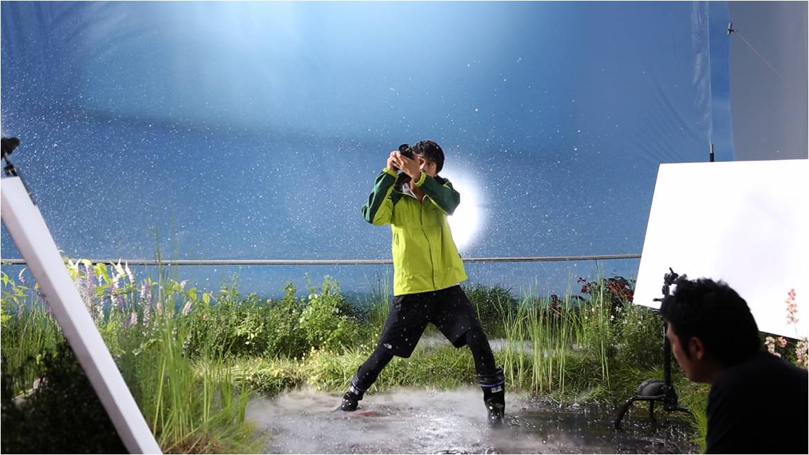 「PENTAX K-30」CM「DRIFT TURN」編の撮影の模様。