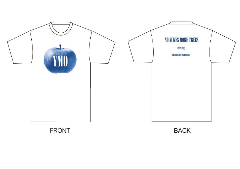 YMOとUNDERCOVERによるコラボTシャツのネイビー。UNDERCOVER青山店限定で販売。