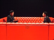 谷中敦と高橋茂雄の対談の模様。