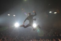 締めくくりの大ジャンプを決める大森はじめ（Photo by 野田雅之）。