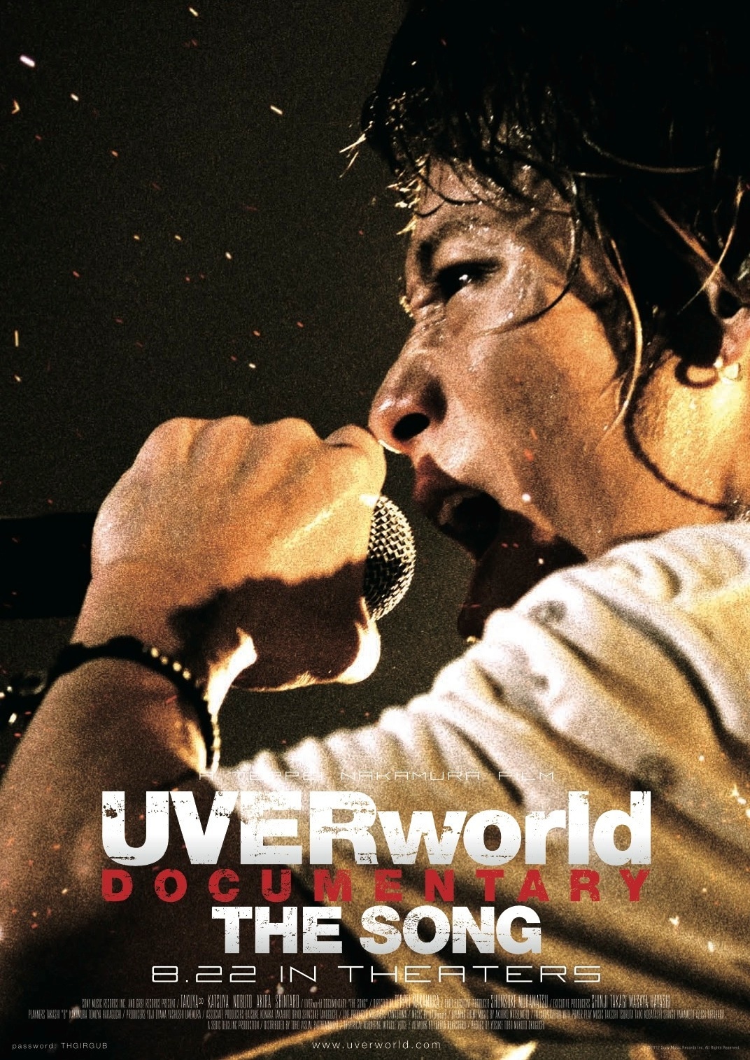 TAKUYA∞（Vo）をフィーチャーしたチラシ。(c)2012 Sony Music Records Inc.