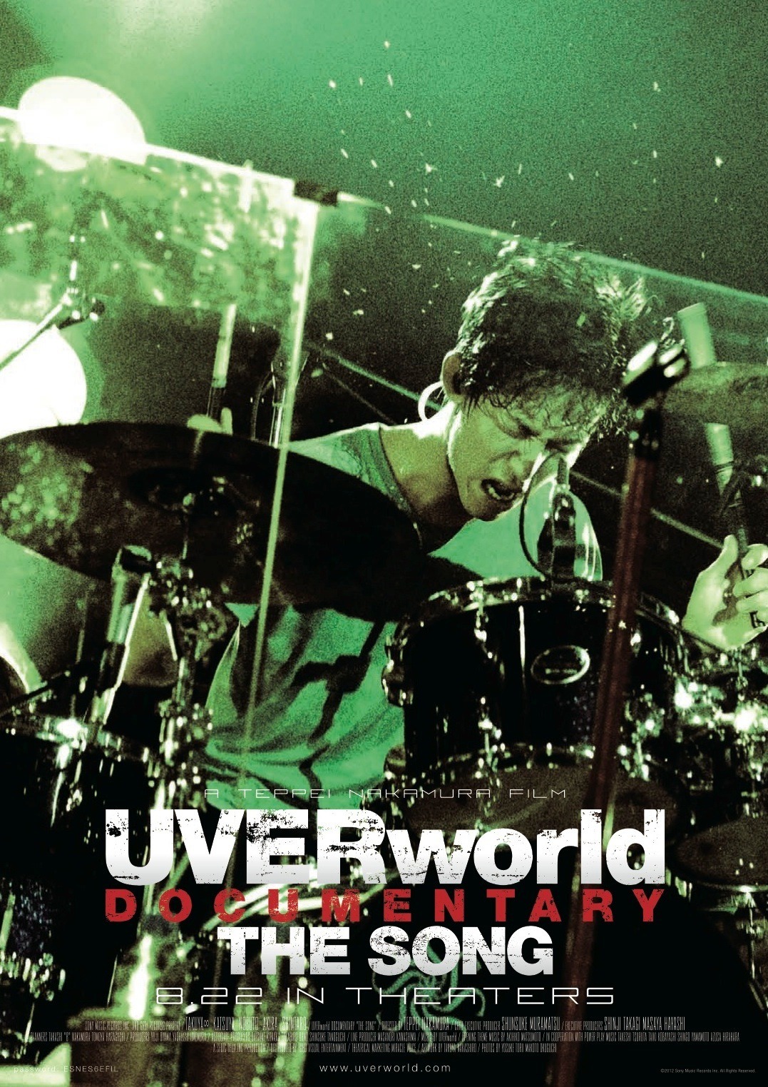 真太郎（Dr）をフィーチャーしたチラシ。(c)2012 Sony Music Records Inc.