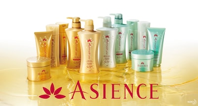 「アジエンス」は東洋美容思想に基づき、髪の内側からみなぎる強さとみずみずしい美しさを引き出すヘアケアシリーズ。