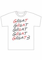 「GREAT3ロゴ」Tシャツデザイン