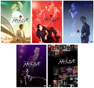 ライブDVD「MY LIVE -SPECIAL COLLECTION-」の5種類のジャケット。