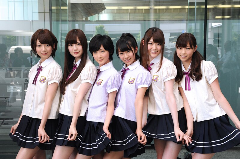 イベント後に行われた囲み取材より。写真左から橋本奈々未、白石麻衣、生駒里奈、桜井玲香、松村沙友理、西野七瀬。