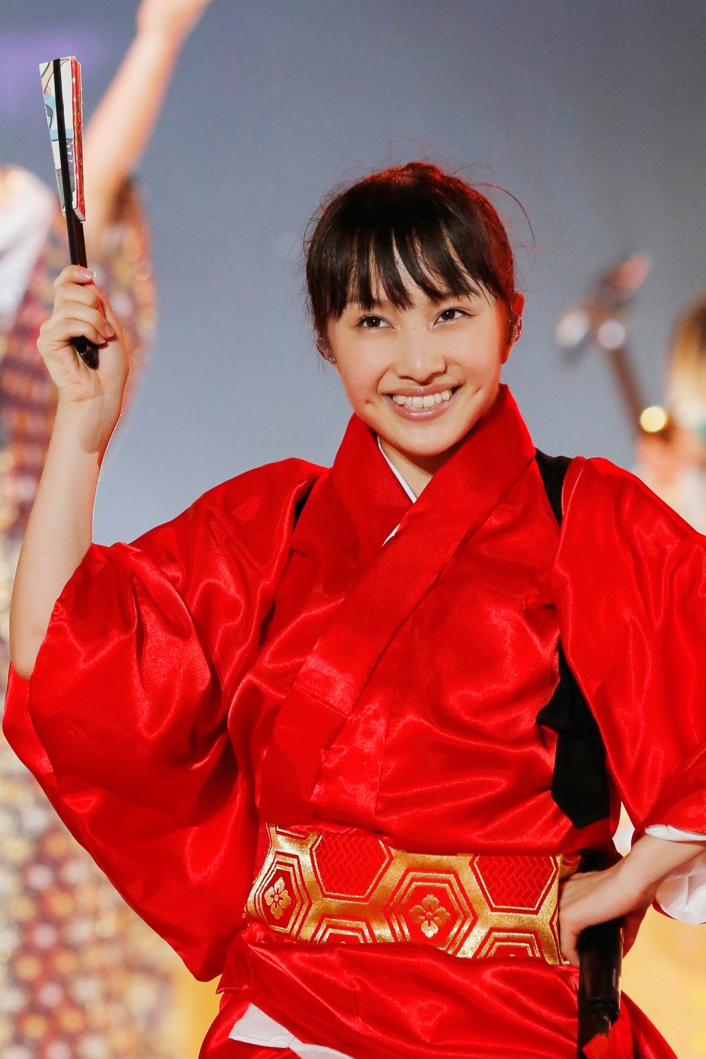 今週の人気の画像6位は「ももクロ、真夏の西武ドームで頭のネジ外してバカ騒ぎ」より、百田夏菜子（photo by hajime kamiiisaka）。