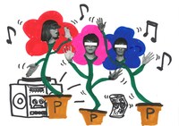 ハヤシによる“落書きアー写”の見本。