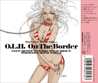 アルバム「on the border」ジャケット裏面。マンガ家の井上三太がイラストを担当している。