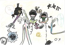 ヤノによる“落書きアー写”の見本。