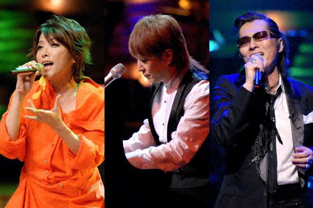 「EXILE魂」に出演する（左から）YU-KI（TRF）、小室哲哉、石井竜也（米米CLUB）。(c)TBS