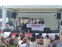 会場内に設営されたFM AICHIブースの様子。