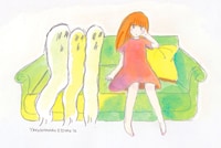 郵便盤封入特典のやくしまるえつこイラストハガキ