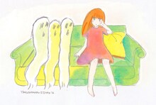 郵便盤封入特典のやくしまるえつこイラストハガキ