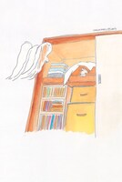 郵便盤封入特典のやくしまるえつこイラストハガキ