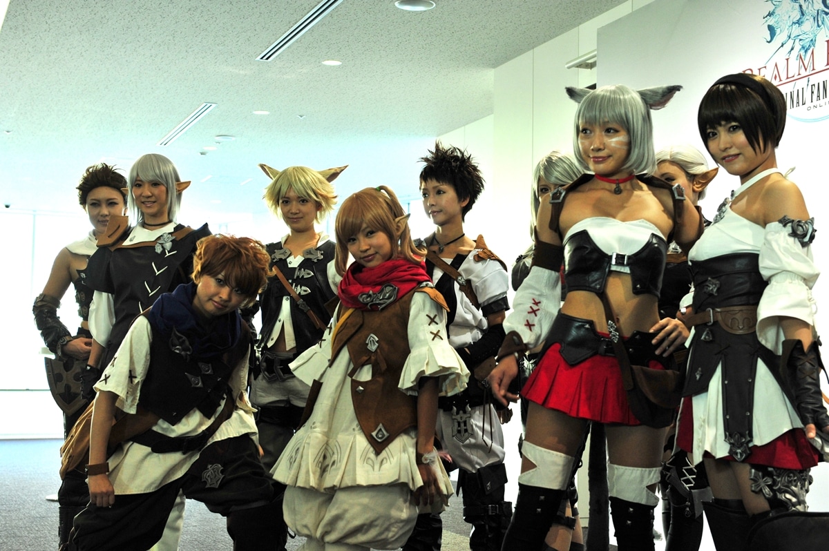 会場内のコスプレイヤー。