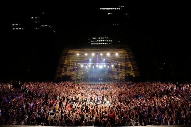 本日9月1日に行われた→Pia-no-jaC←日比谷野外大音楽堂公演の模様。（Photography：Takumi Nakajima）