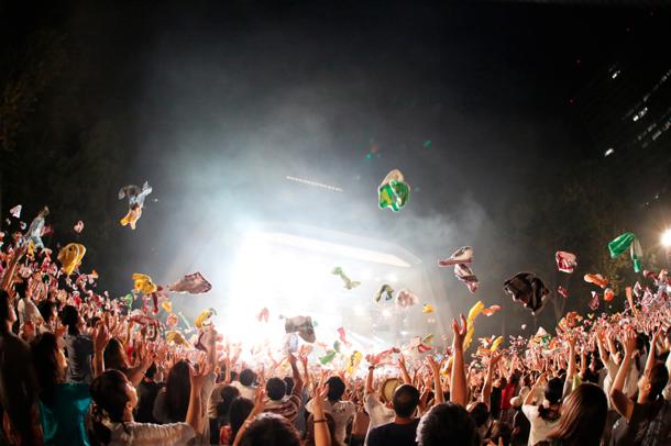 本日9月1日に行われた→Pia-no-jaC←日比谷野外大音楽堂公演の模様。（Photography：Takumi Nakajima）