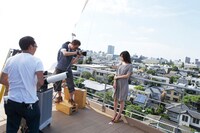 広告撮影の様子。