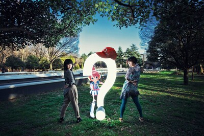 チャットモンチーとあきこロイドちゃんのコラボレーションアーティスト写真。