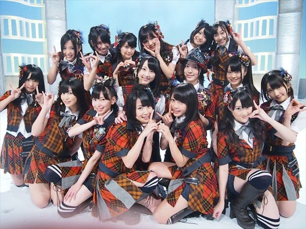 SKE48の収録時のオフショット。