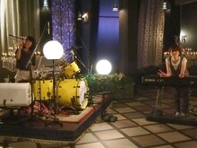 スタジオライブ収録時のチャットモンチー。