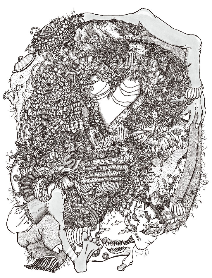 「たむらてん」に展示されるたむらぱんの作品。