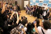 「JROCK EVOLUTION 2012」ジャカルタ公演の前日に現地で行われた記者会見の模様。（撮影：大木大輔）