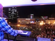 10月16日に行われた路上ライブの模様。