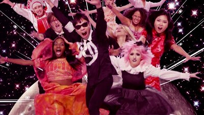 「ムーンウォーク」ビデオクリップの1シーン。