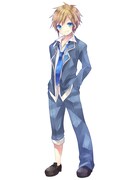 ショートカットでクールな人（ブルー / ボーイッシュ担当）のイメージイラスト。