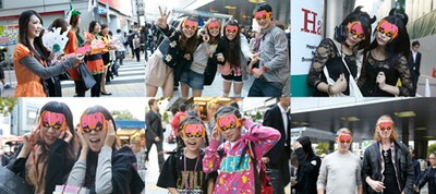 AKB48「UZAメガネ」配布の様子。