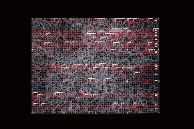 「datamatics [ver.2.0]」の映像の一部。