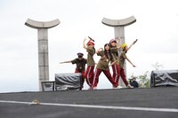 神秘的な雰囲気を持つ、さぬき市野外音楽広場テアトロンの円形ステージ。