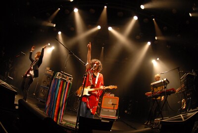 ラフォーレミュージアム六本木で2日間にわたり熱演を披露したthe telephones。（撮影：小川舞）