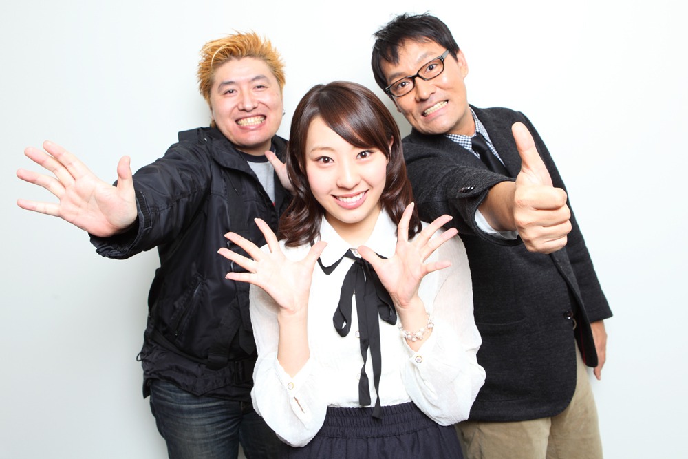 左から吉田豪、藤江れいな、コトブキツカサ。