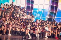 AKB48のリハーサル中の様子。