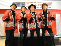 「怒髪天、走る！"東京ワッショイ計画”～渋谷のマルイで出初式」の様子。