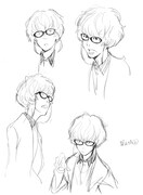 ハンサムケンヤ「ブラックフレーム」アートワークのイメージラフ。