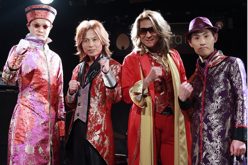 シャ乱Q。写真左からたいせい、つんく♂、はたけ、まこと。