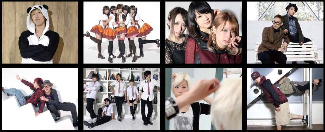 ODOROOM PARTY出演ダンサー。左上から今岡さん、1年25組、光速猫仮面、先生と僕。左下からただのん＆TAKUMA、 ちーむ☆流星群、みうめ、PCF。