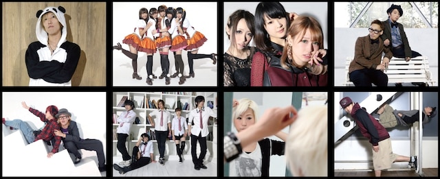 ODOROOM PARTY出演ダンサー。左上から今岡さん、1年25組、光速猫仮面、先生と僕。左下からただのん＆TAKUMA、 ちーむ☆流星群、みうめ、PCF。