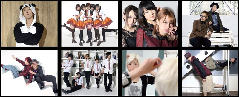 ODOROOM PARTY出演ダンサー。左上から今岡さん、1年25組、光速猫仮面、先生と僕。左下からただのん＆TAKUMA、 ちーむ☆流星群、みうめ、PCF。