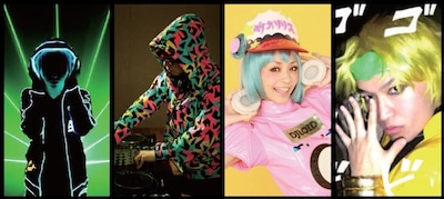 ODOROOM PARTY出演DJ。左からRAM RIDER、kz、サオリリス、DJシーザー。