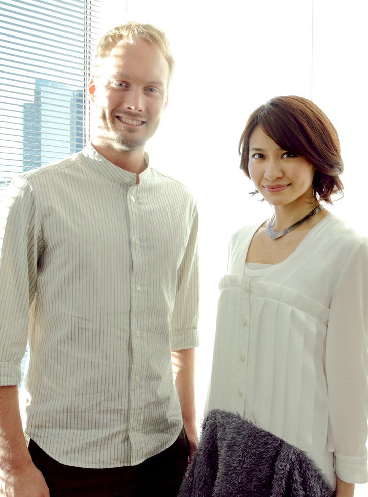 ラスマス・フェイバー（写真左）と中島愛（右）。