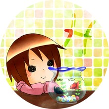 「ちびナノ12星座」缶バッジ うお座バージョン。