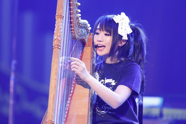 約2万7000人の観客と向かい合い、たった1人で歌と演奏を披露した水樹奈々（撮影：上飯坂一）。